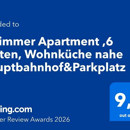 3 ,6 Betten, Wohnkueche Nahe Hauptbahnhof&parkplatz