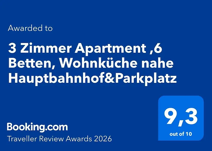 3 ,6 Betten, Wohnkueche Nahe Hauptbahnhof&parkplatz